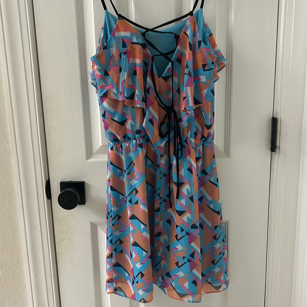 Adelyn Rae Colorful Geometric Print Dress - Picture 10 of 10